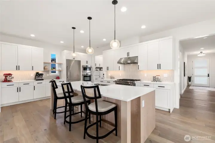 Modern kitchen with quartz countertops