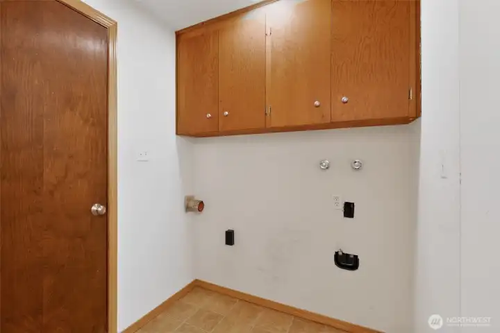 laundry room with hookups