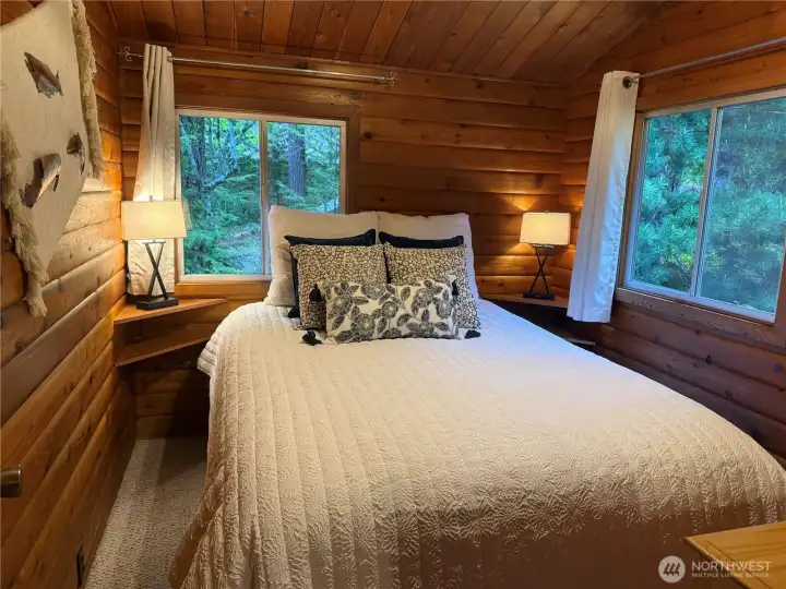 Primary bedroom in main cabin.