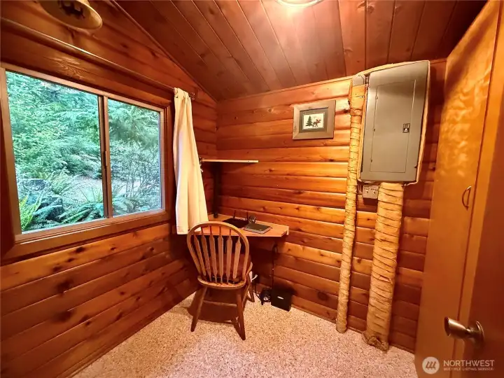 Office space or extra storage area.