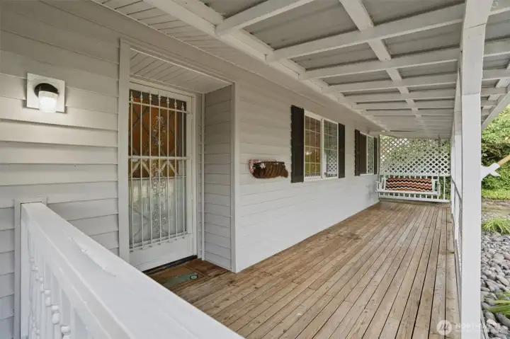 Covered front porch.