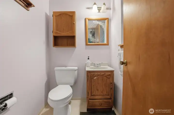 Primary 1/2 bath is not common in homes this age.
