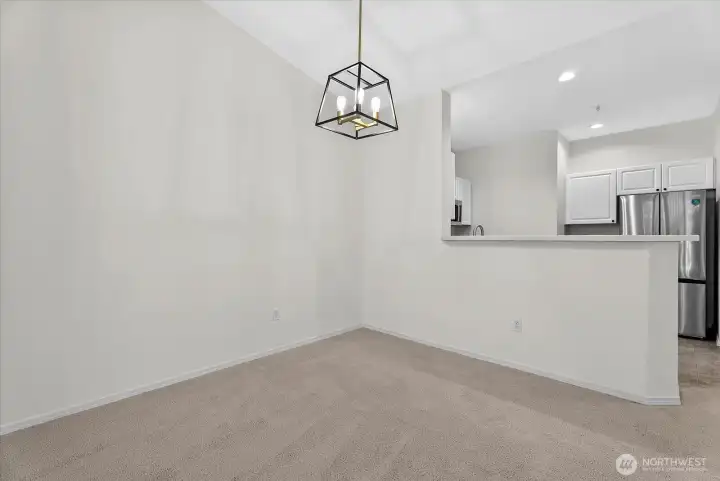 Kitchen with dining space Kitchen with dining space