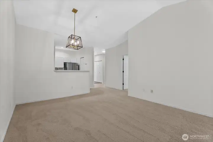 Dining space and living room Dining space and living room
