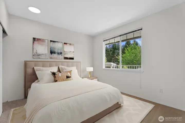 Second bedroom, virtually staged Second bedroom, virtually staged
