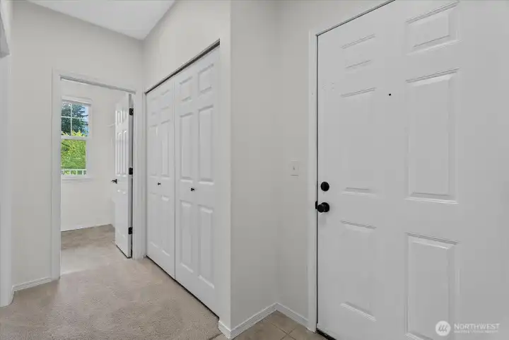 Entry and hallway with laundry Entry and hallway with laundry