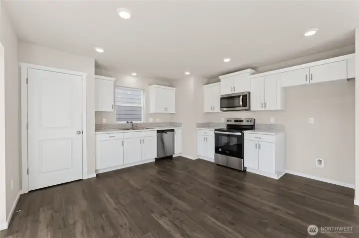 Generous kitchen and open layout