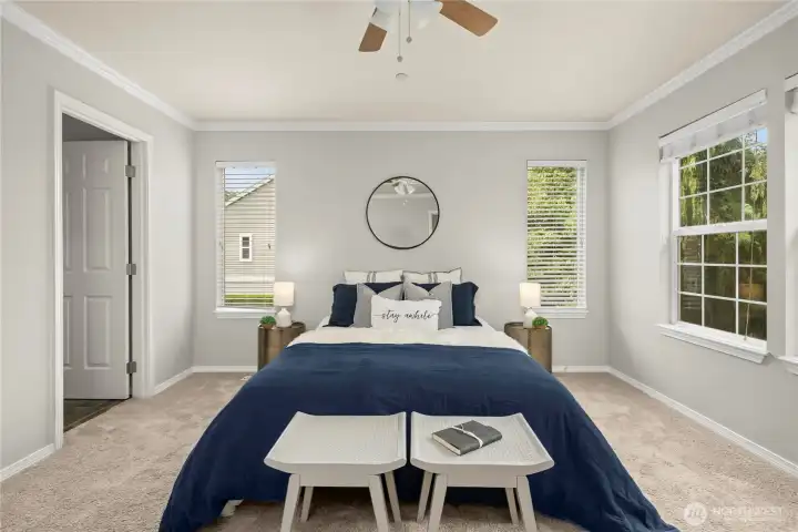primary ensuite with 5-piece bath
