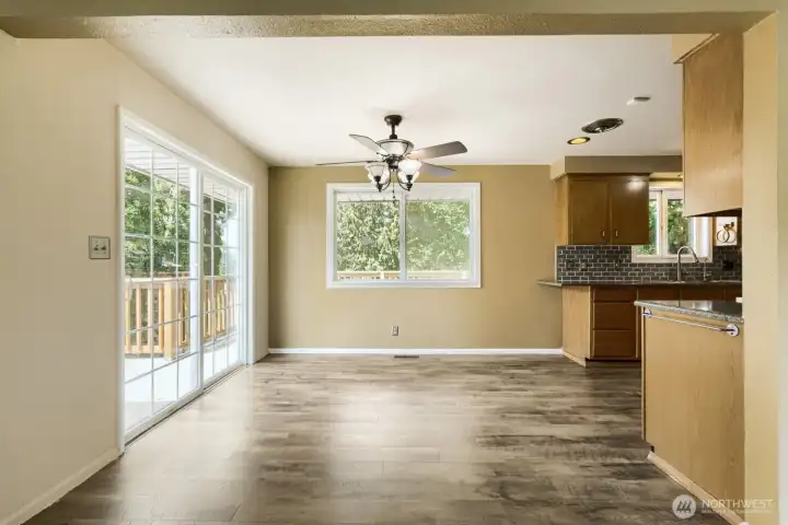 Dining Room off the upper living room and kitchen Dining Room off the upper living room and kitchen