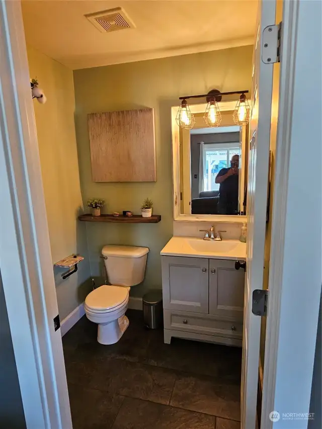 Half bath next to family room