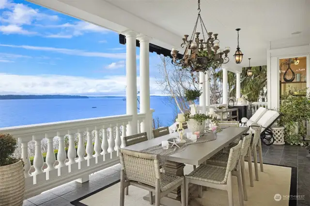 Flavors of Southern living for the entertaining deck flowing from the living room to the kitchen area.