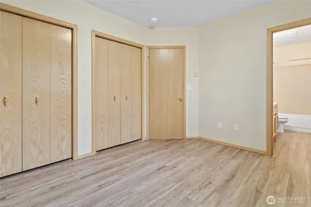 Vacant main bed and bath