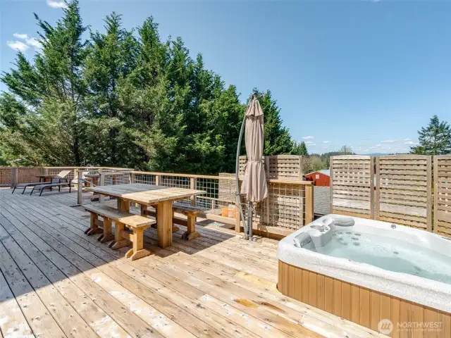 built-in picnic table