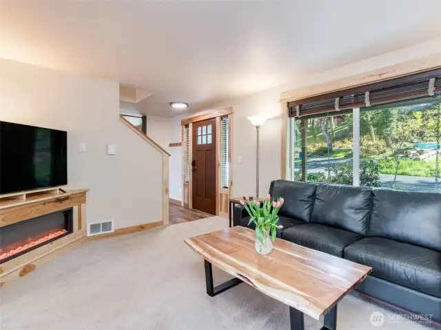 custom built-in electric fireplace