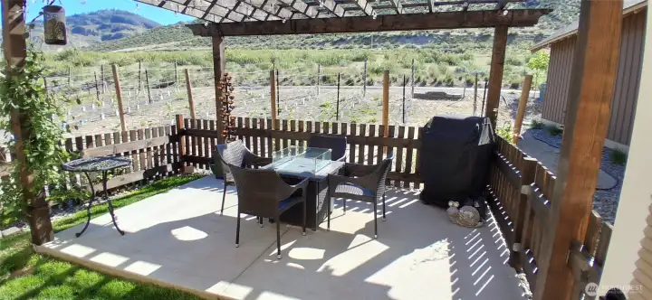 Private Fenced and Shaded Patio