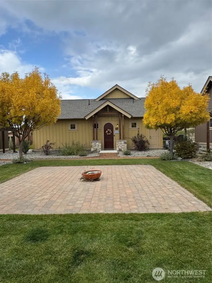 Front Facing Common Patio with Firepit.