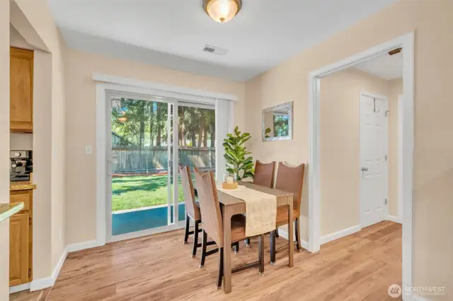 easy access to the backyard