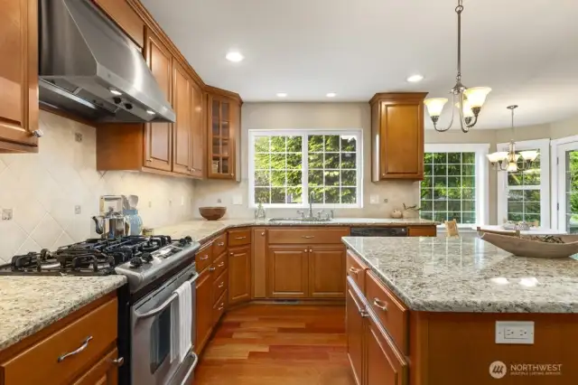 Looking into the kitchen from the hallway.