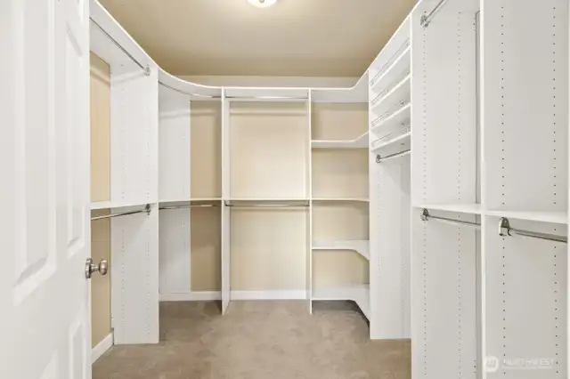Walk-in closet off of primary.