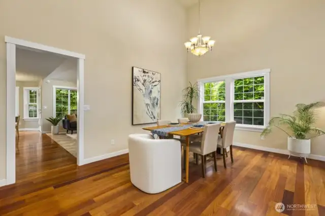 Dining room right off the kitchen.