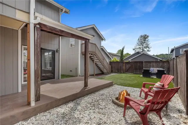 Backyard with Firepit