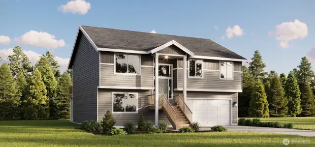 IMAGE IS A RENDERING Photographs are for illustrative purposes only. Features, finishes, interior/exterior colors, landscaping and floorplan shown may vary from actual homes built.