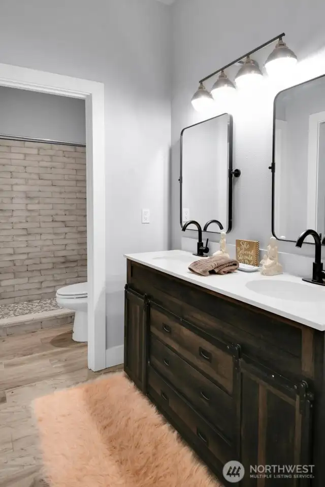 Lower level bath