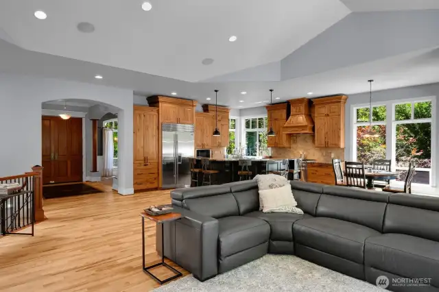 Living room on main off kitchen
