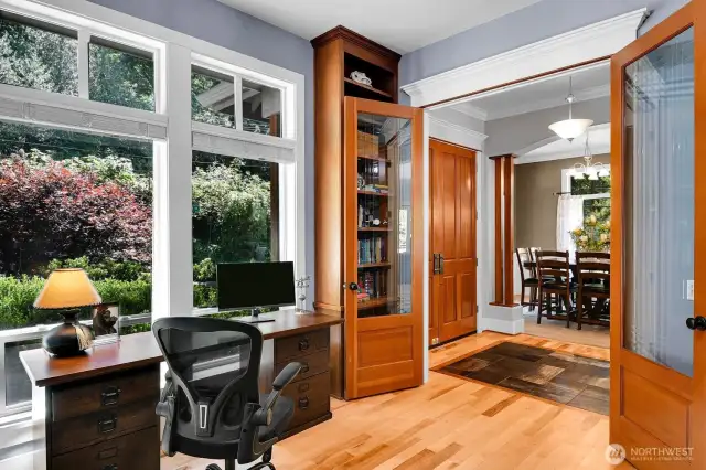 Office on main with french doors