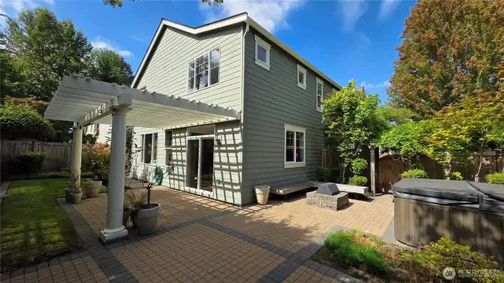 South-facing sunny garden with lots of flowers