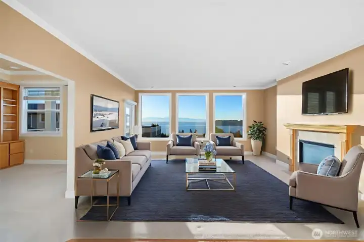 living room staged