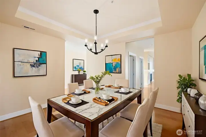 dining room staged