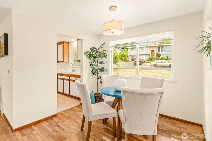 Separate dining area just off the kitchen
