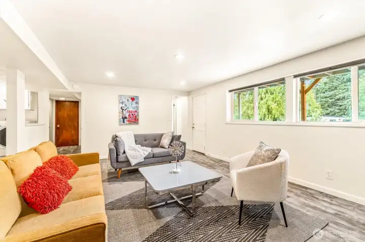 Huge entertaining space downstairs