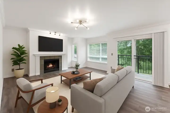 Virtually staged living