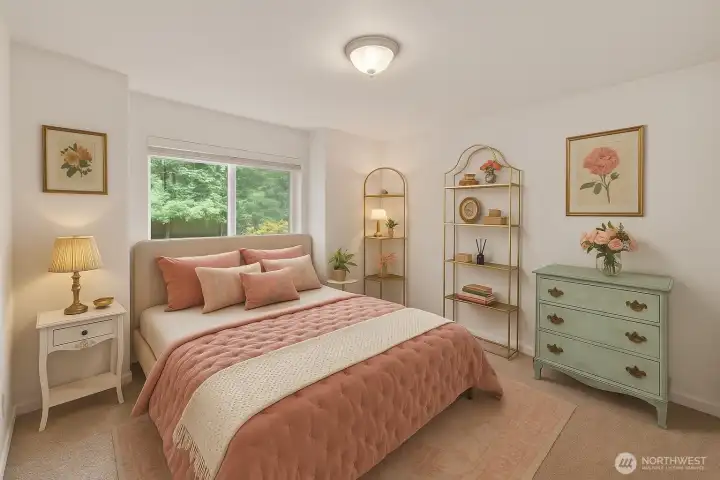 Virtually staged bedroom 2