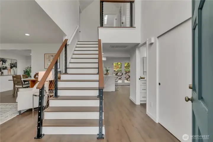 Come on in! New roof/new floors/new carpet/new deck/new interior paint/new exterior paint/new kitchen/ new & updated bathrooms/New staircase