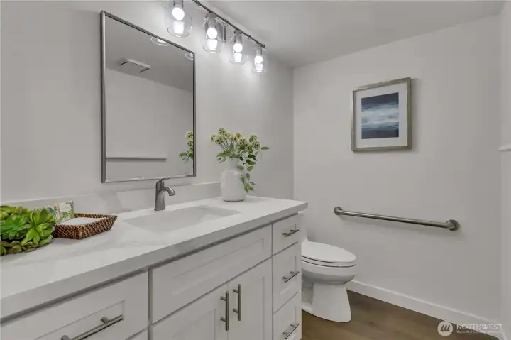 First floor half bath.