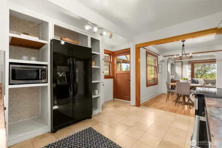 A practical kitchen that fits the character of the home.