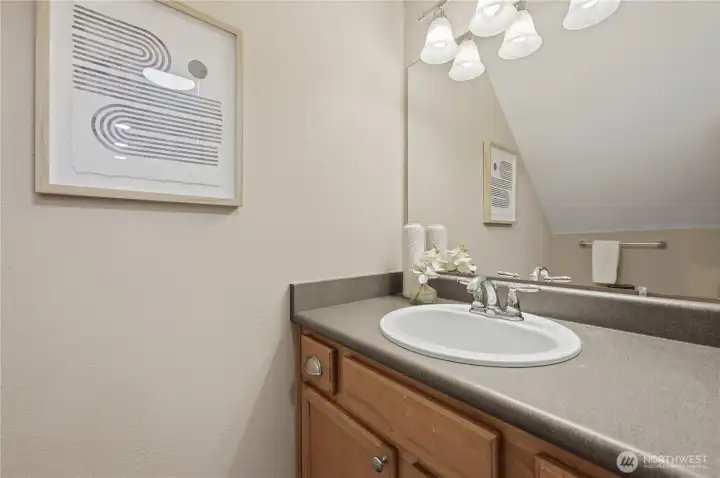 First floor powder room.