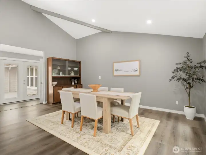 Dining space perfect for gatherings.