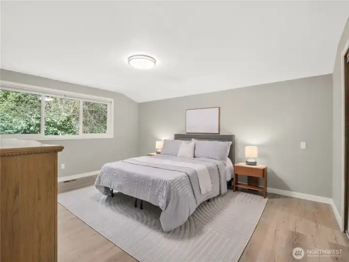 The third bedroom is even bigger, with plenty of room for a large bed and additional furniture.