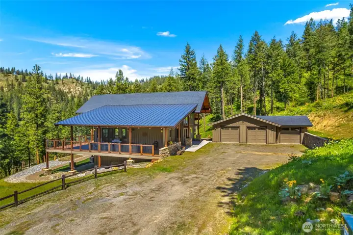 3 car garage with EV Charger