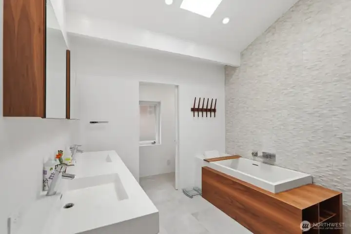 The primary ensuite bath will make every day feel like a trip to the spa.