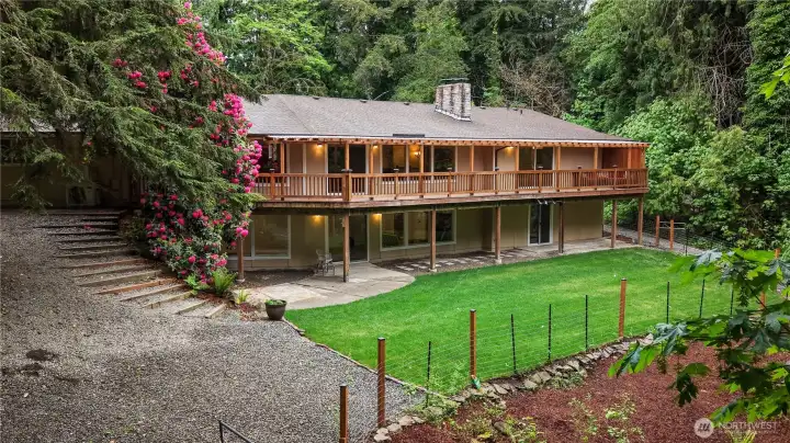 Welcome home! Your own private lodge in the woods, but close to all the amentieies of Covington and Maple Valley! This is your view as you approach the home from the private road. Welcome home! Your own private lodge in the woods, but close to all the amentieies of Covington and Maple Valley! This is your view as you approach the home from the private road.