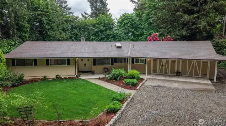 Aerial view of the front of the home. Aerial view of the front of the home.
