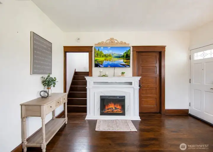 The home still features some original wood doors, adding warmth, craftsmanship, and authentic 1918 character throughout the space.