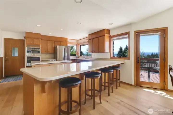 Kitchen with lots of storage & large counter space