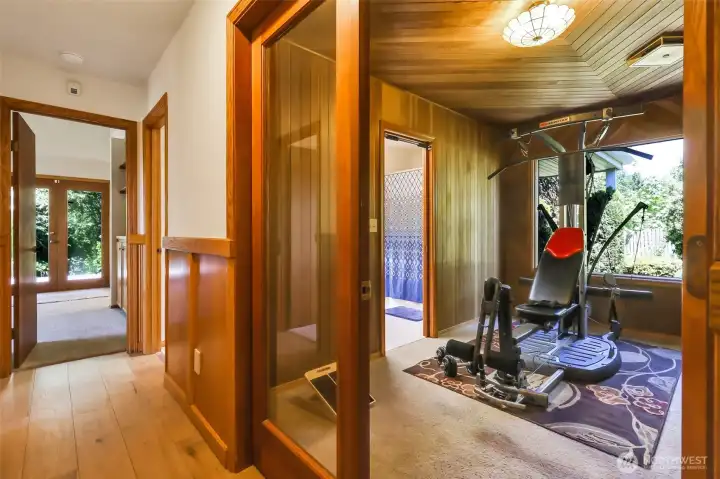 Bedroom (currently used as exercise space)