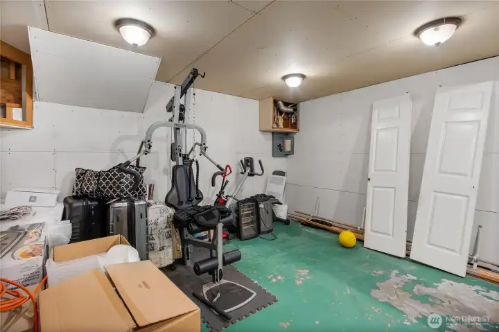 Downstairs additional Rec room or storage space. Downstairs additional Rec room or storage space.